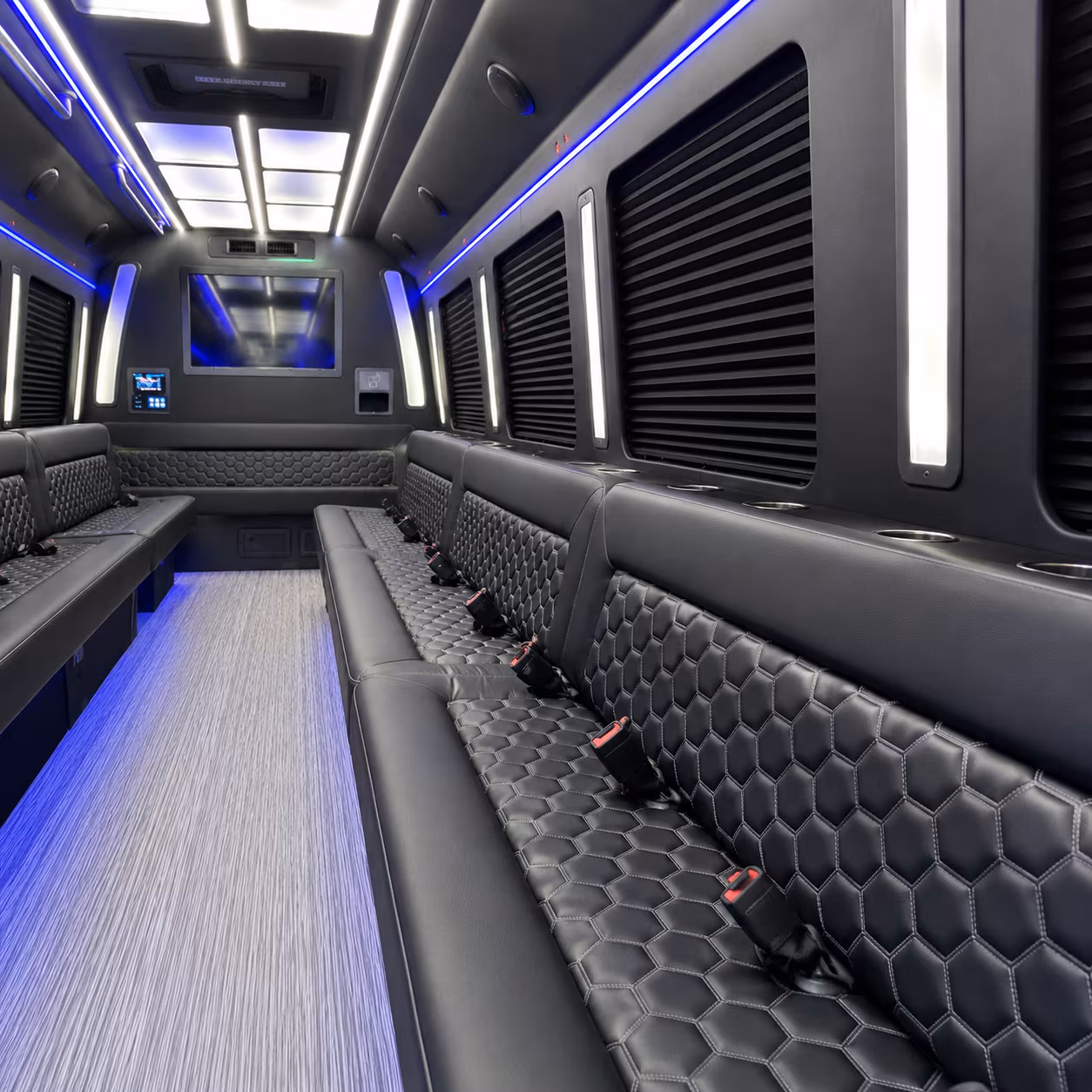 doral party bus rental interior